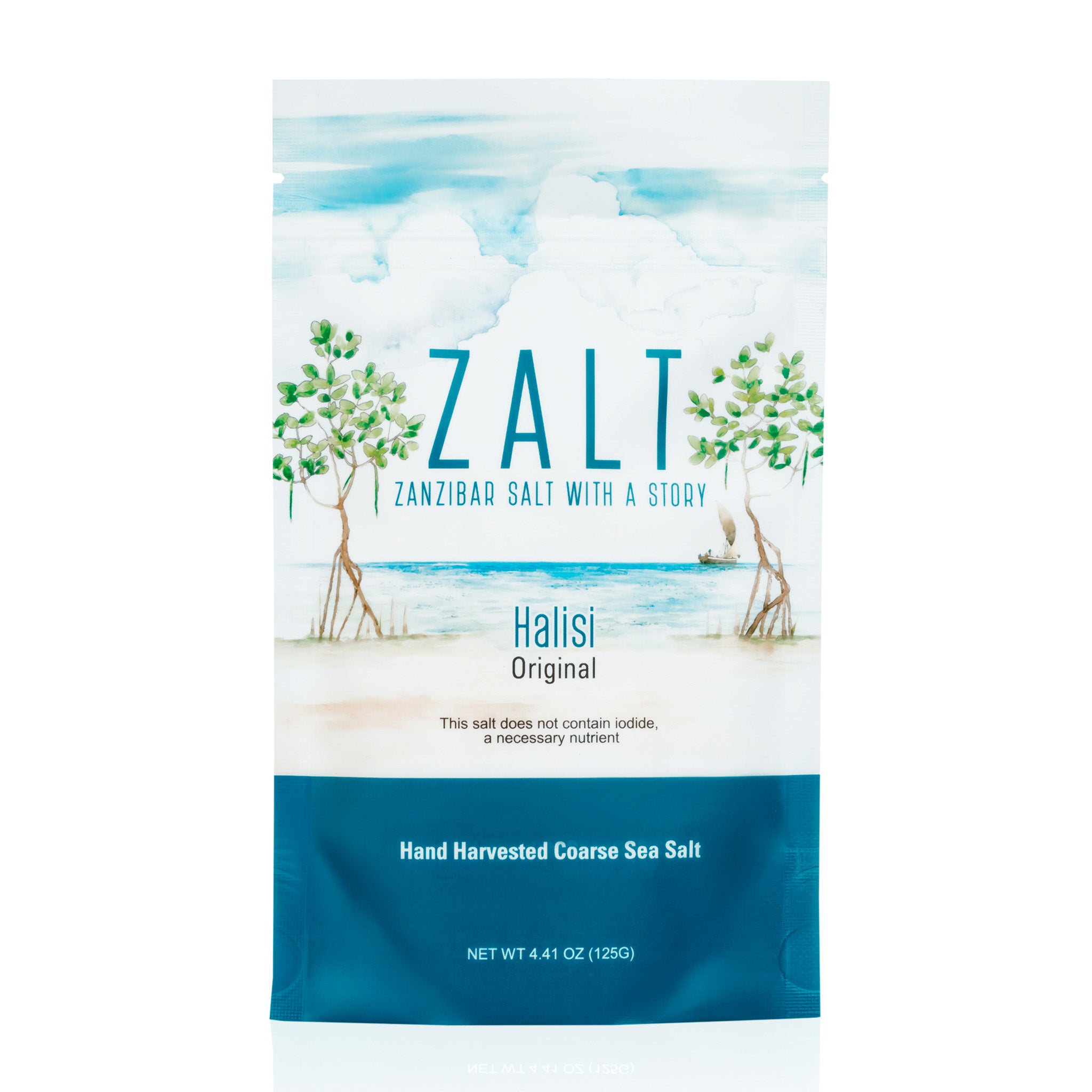 HALISI: Hand Harvested Sea Salt - Pouch, 4.41oz