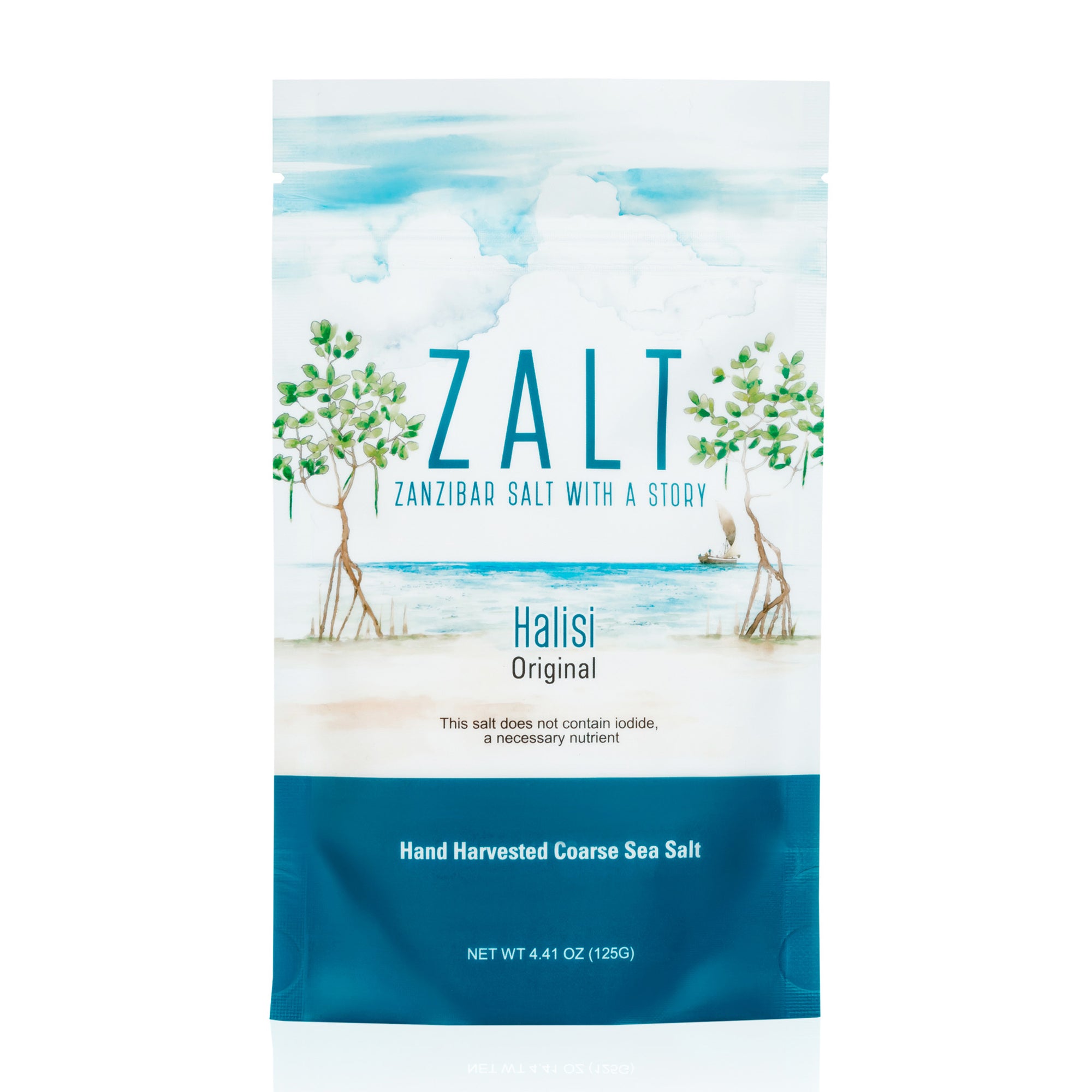 HALISI: Hand Harvested Sea Salt - Pouch, 4.41oz